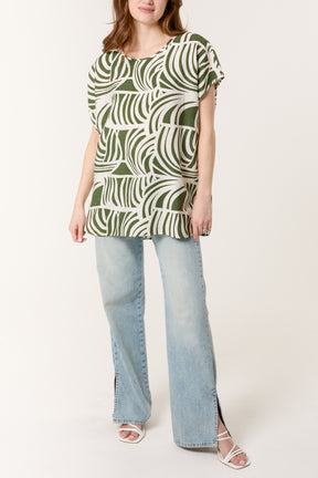 Geometric Embellished Relaxed Top