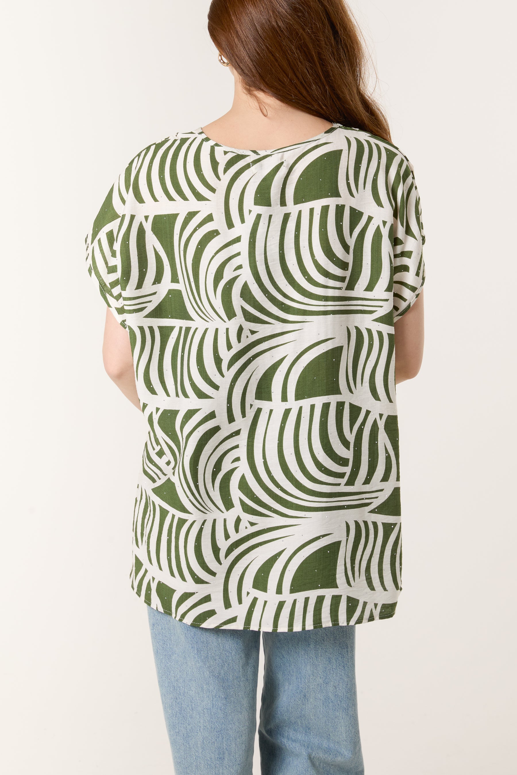 Geometric Embellished Relaxed Top