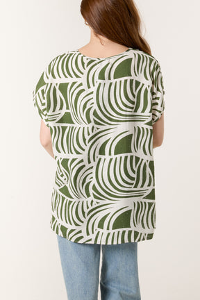 Geometric Embellished Relaxed Top