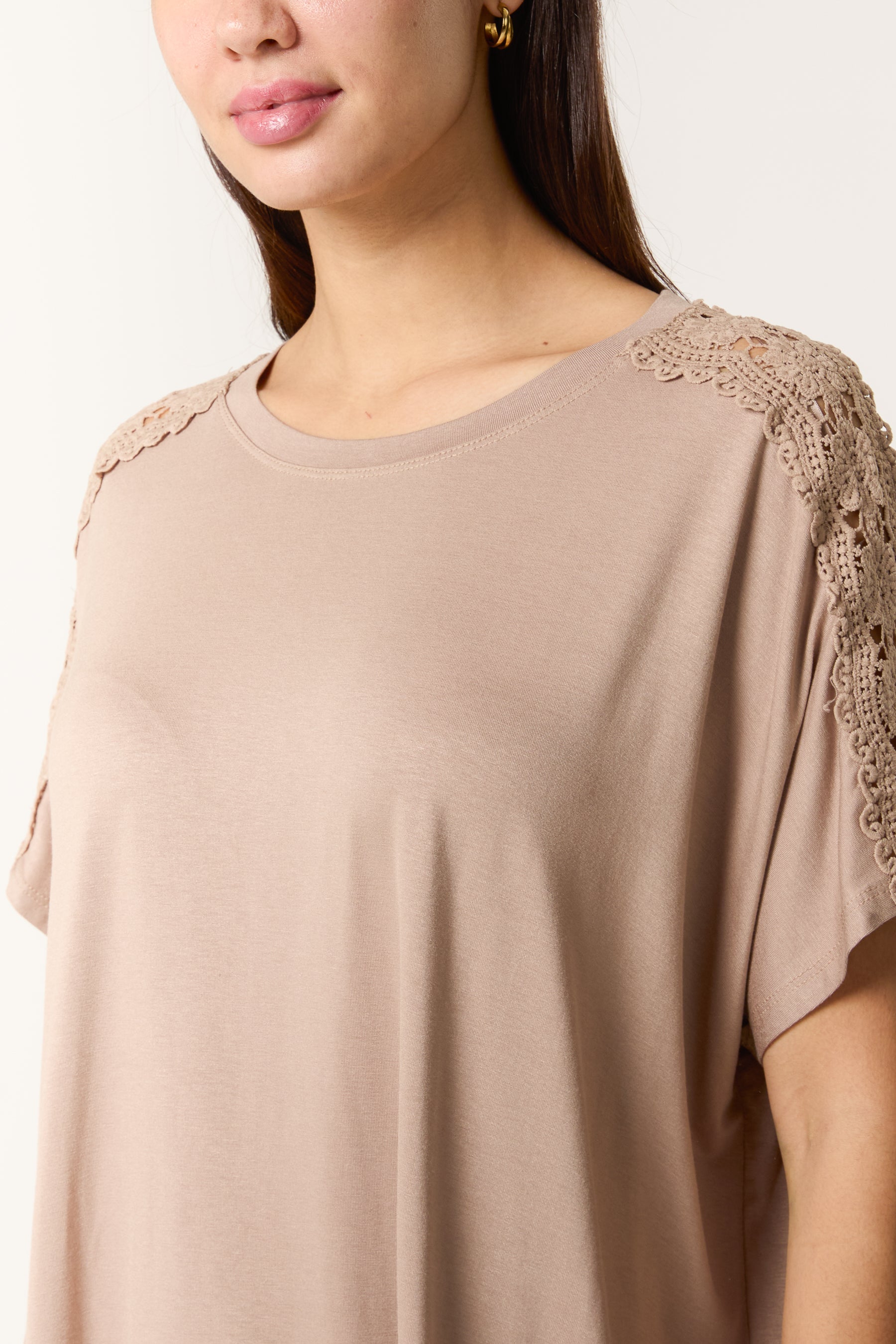 Crochet Shoulder T-Shirt