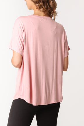 Embellished Heart Round Neck T-Shirt