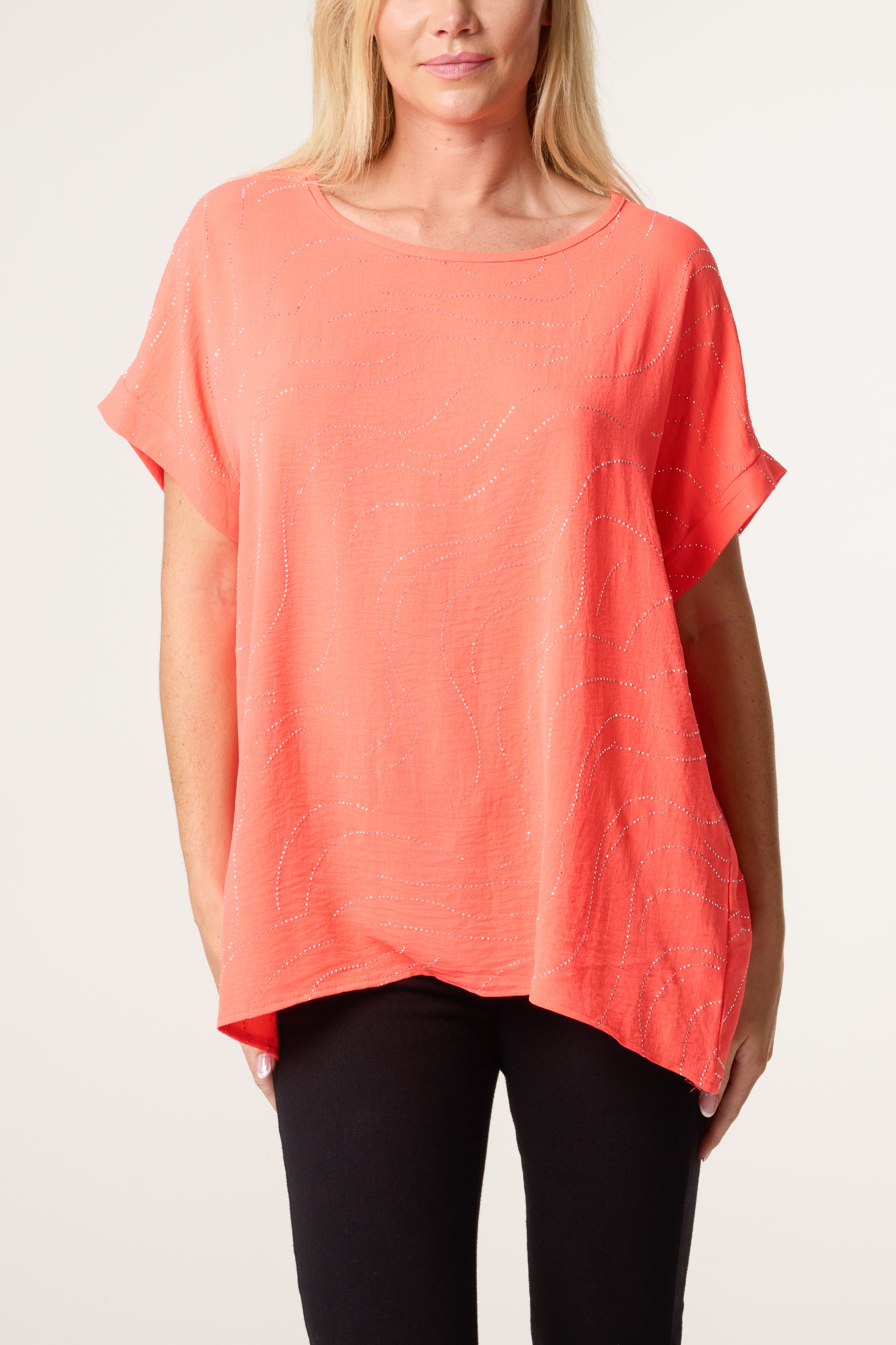 Diamante Swirl Boxy Top