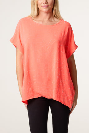 Diamante Swirl Boxy Top