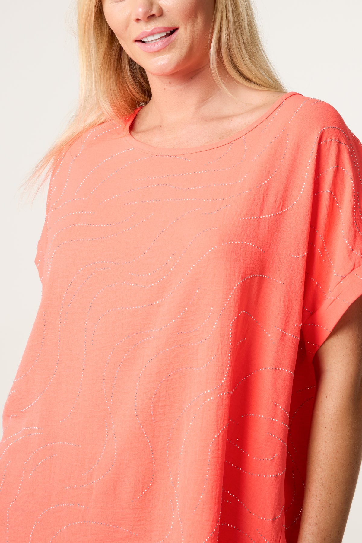 Diamante Swirl Boxy Top
