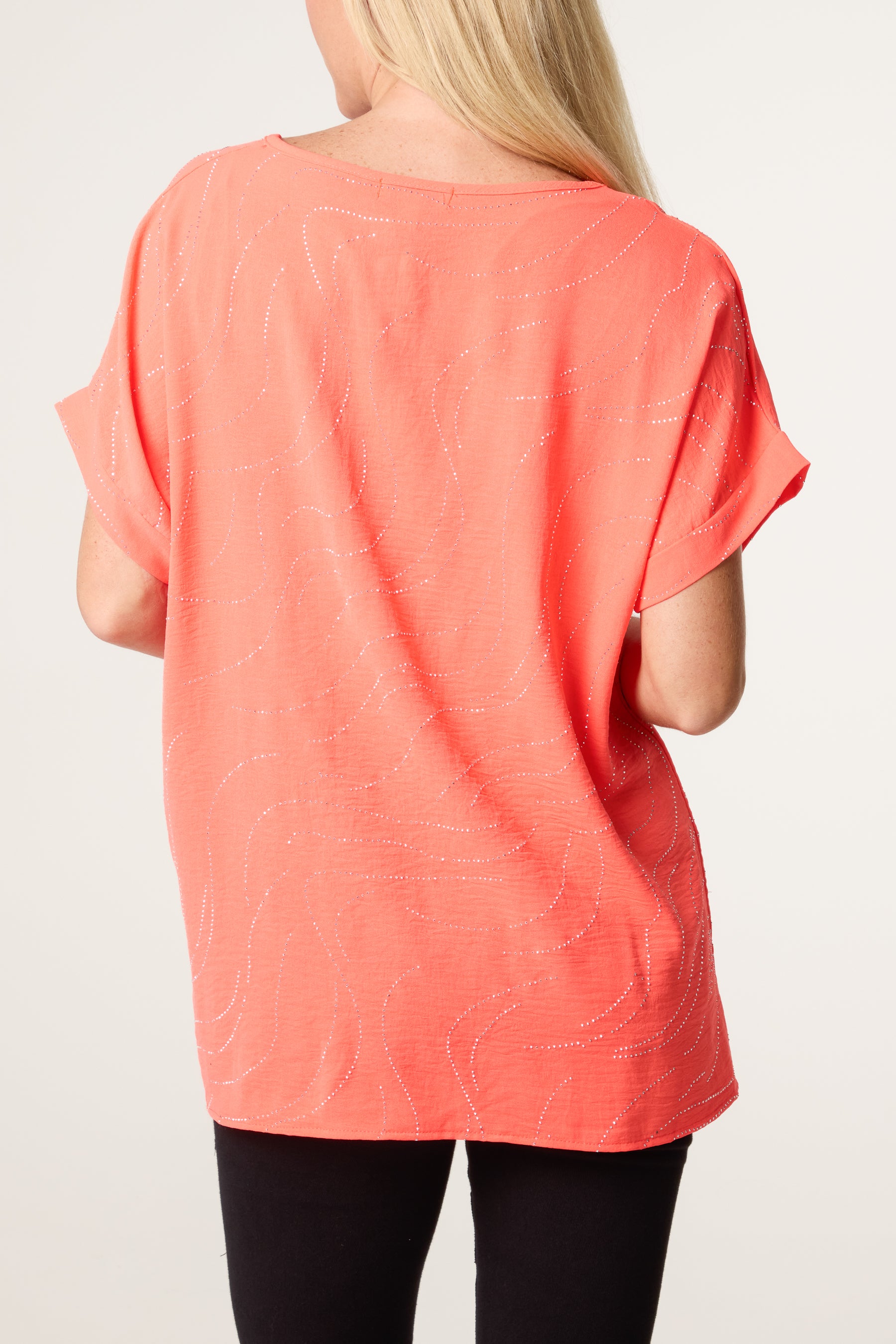 Diamante Swirl Boxy Top
