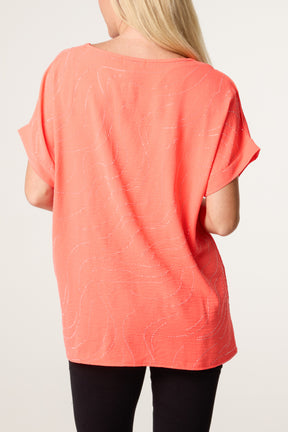 Diamante Swirl Boxy Top