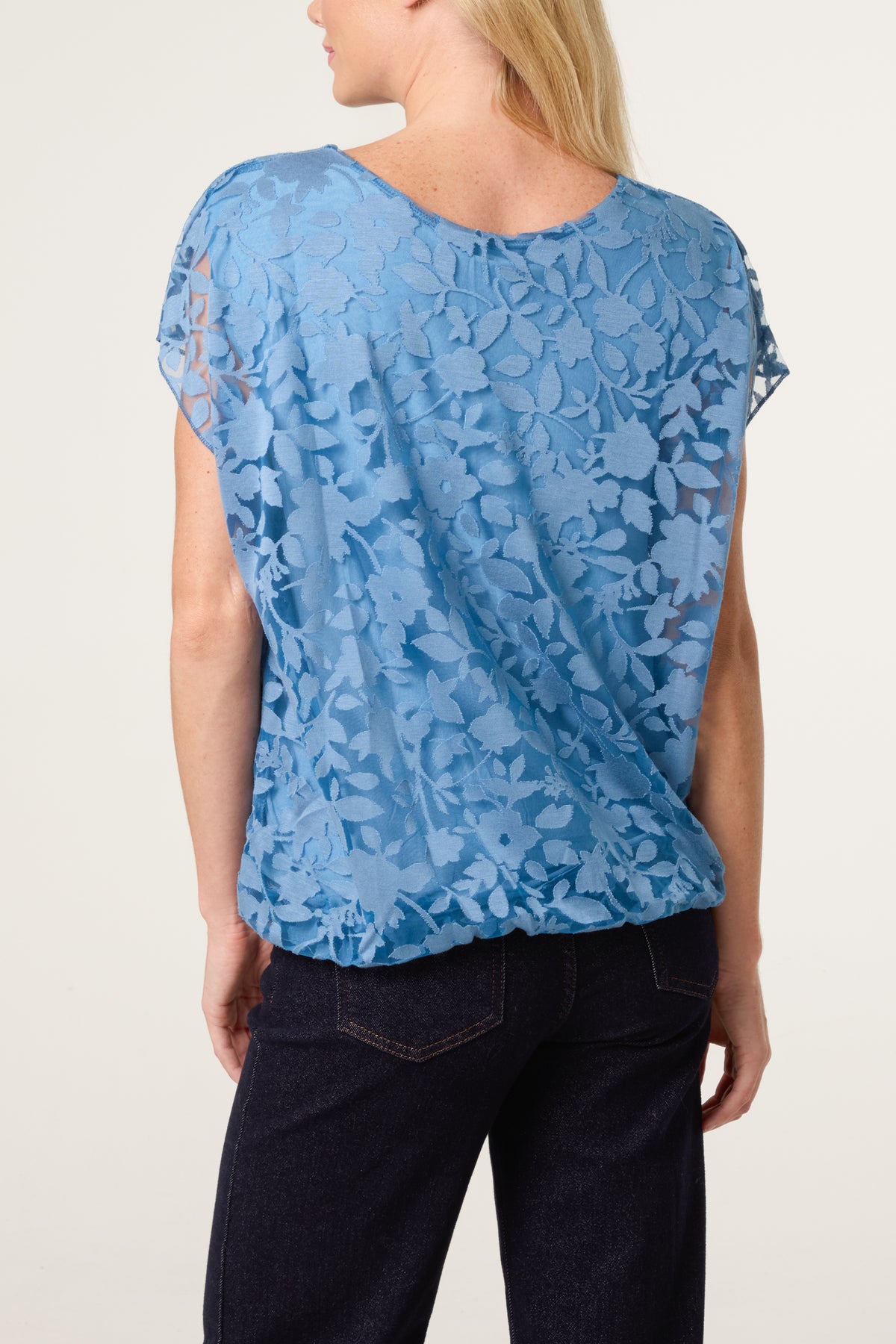 Floral Sheer Overlay Top