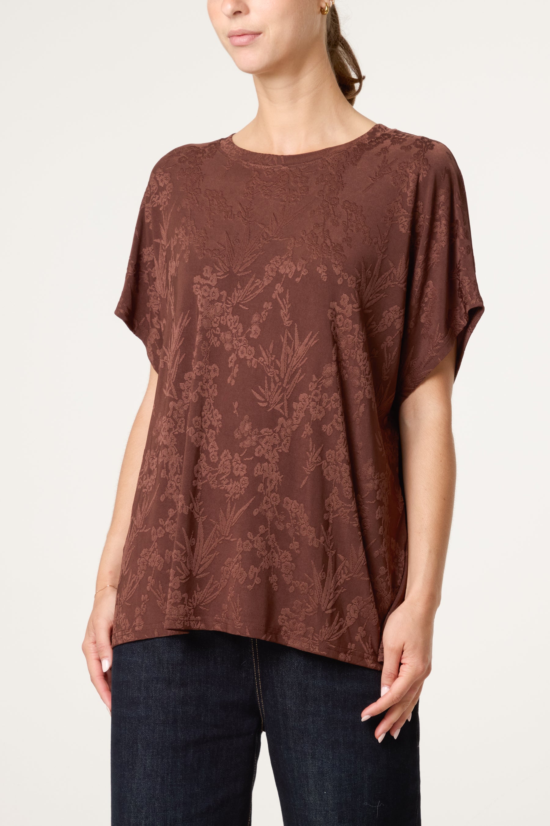 Flower Printed Short Sleeve Top