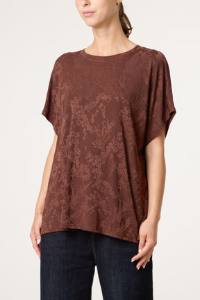 Flower Printed Short Sleeve Top