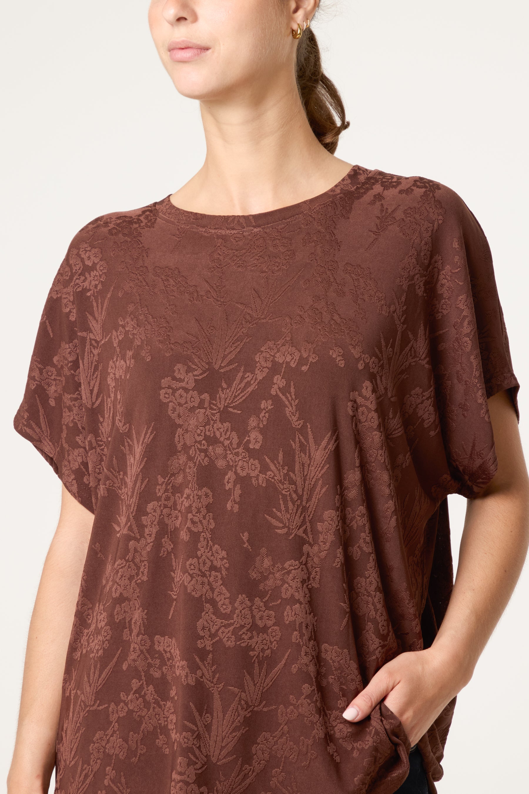 Flower Printed Short Sleeve Top