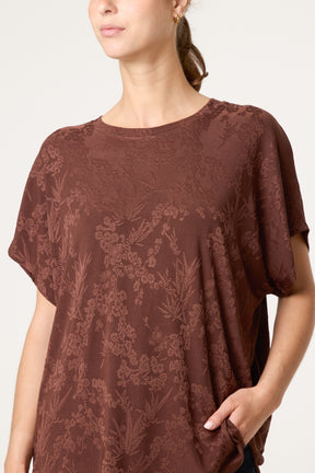 Flower Printed Short Sleeve Top