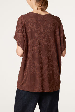 Flower Printed Short Sleeve Top