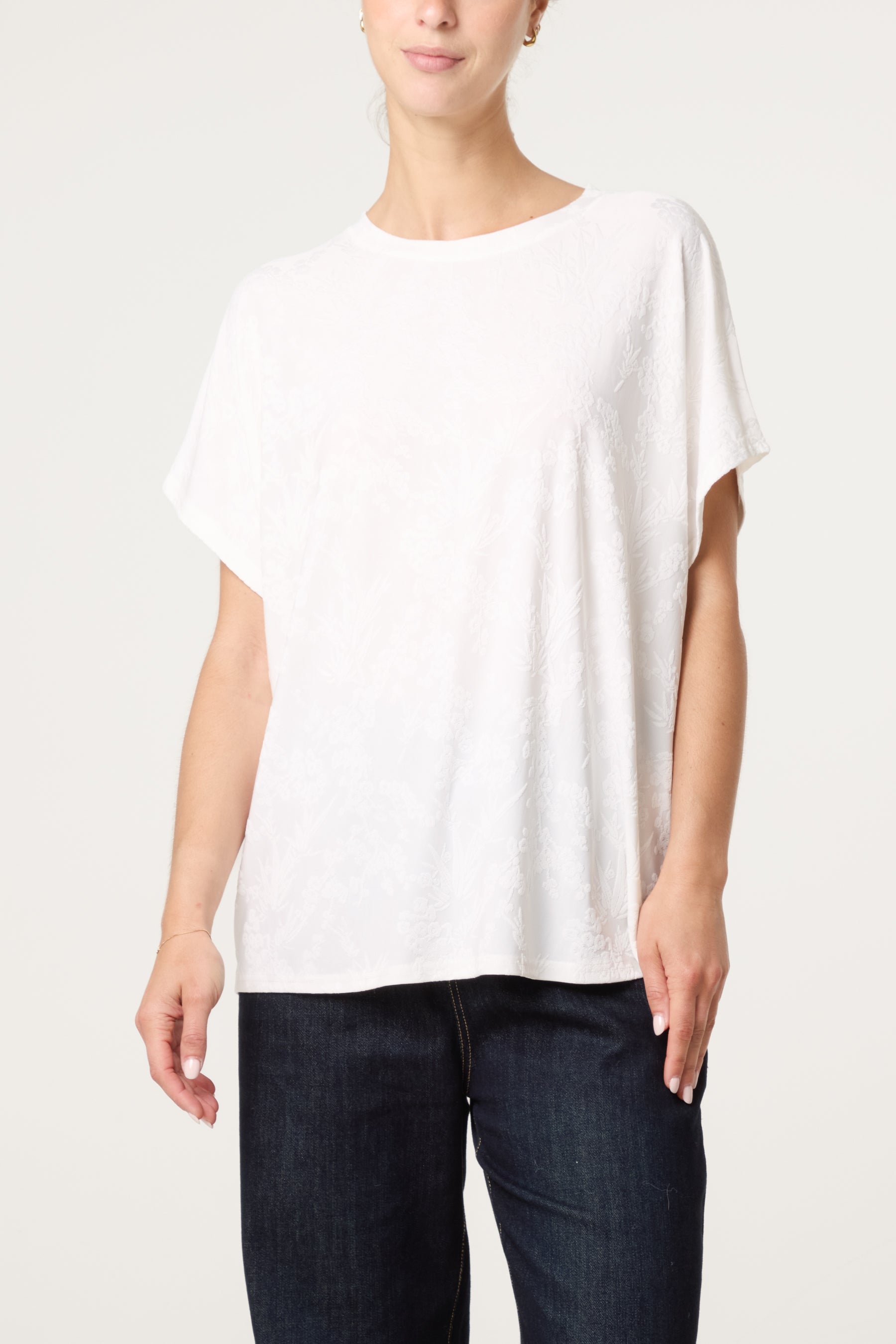 Flower Printed Short Sleeve Top