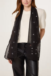 Mirror Polka Dot Mesh Scarf