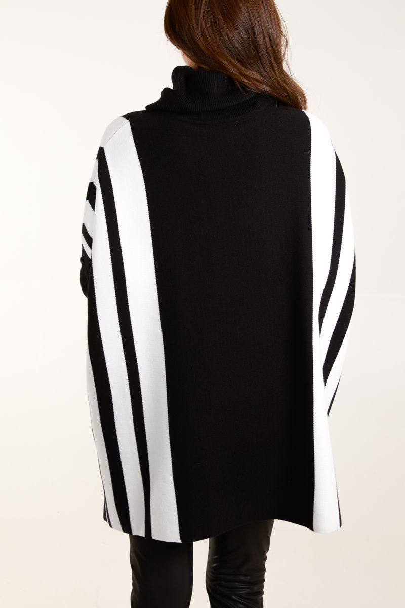 Striped Relaxed Batwing Jumper