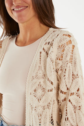 Crochet 3/4 Sleeve Cardigan