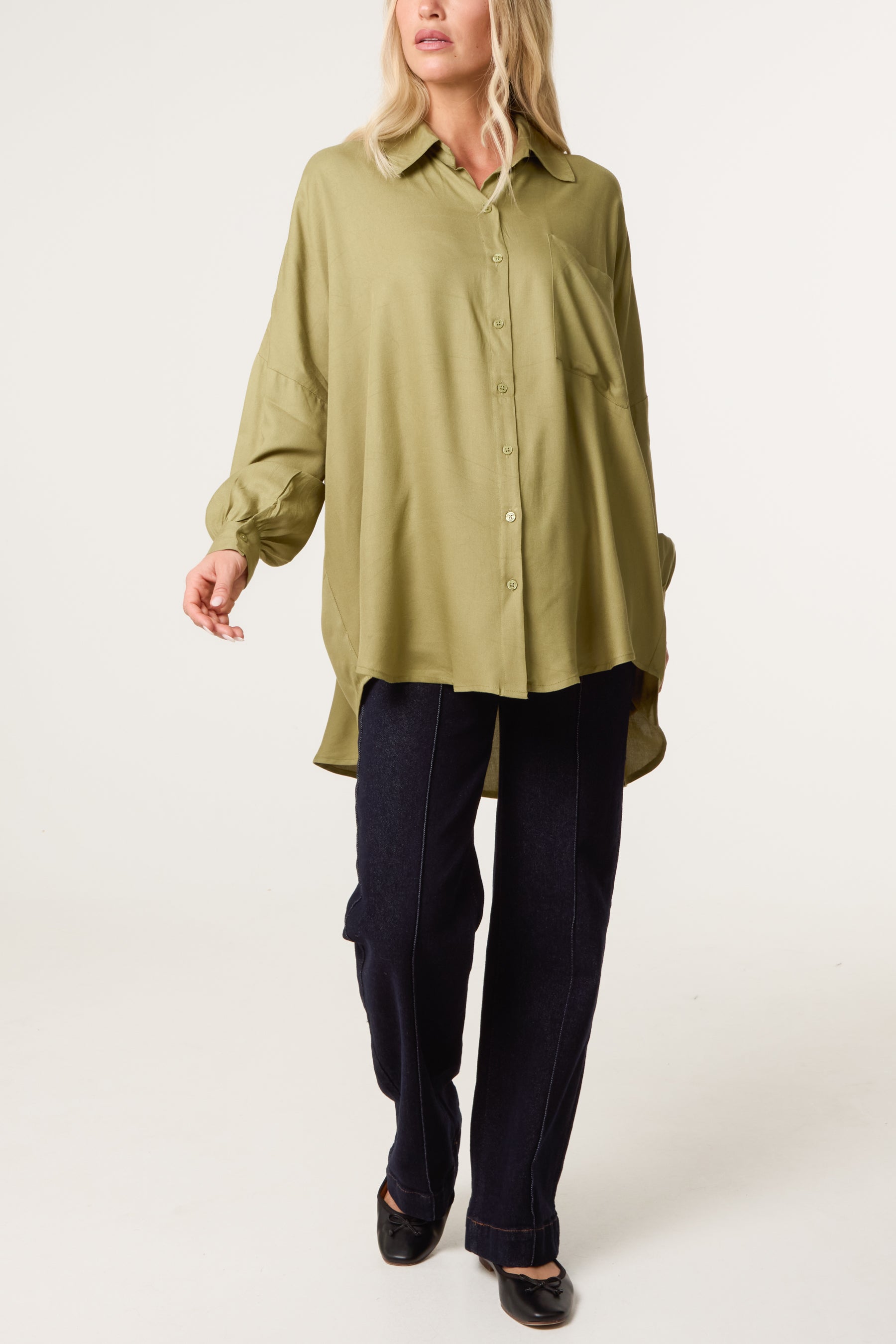 Oversized High Low Shirt