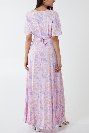 Floral Button Through Maxi Dress