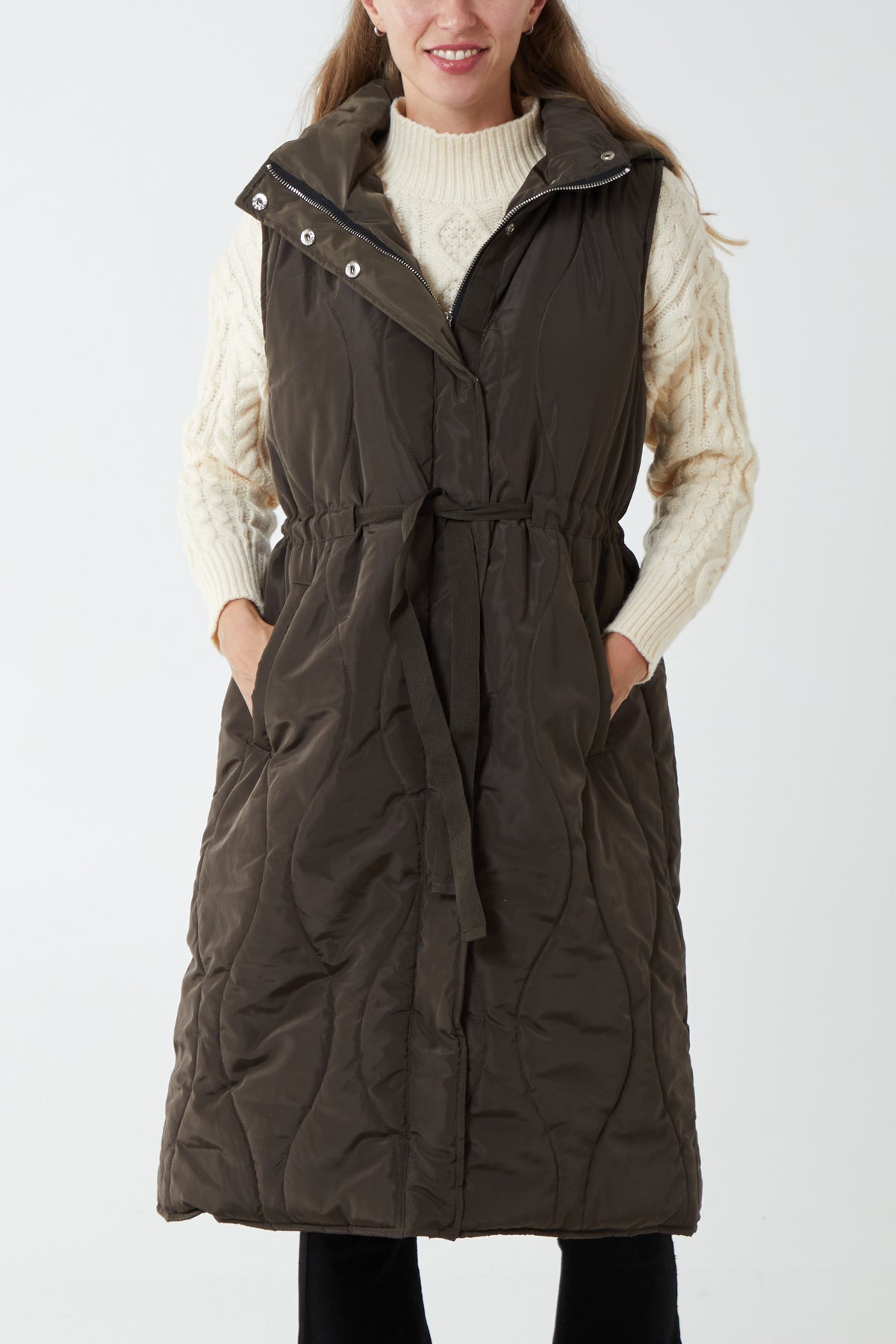 Onion Quilted Hooded Gilet