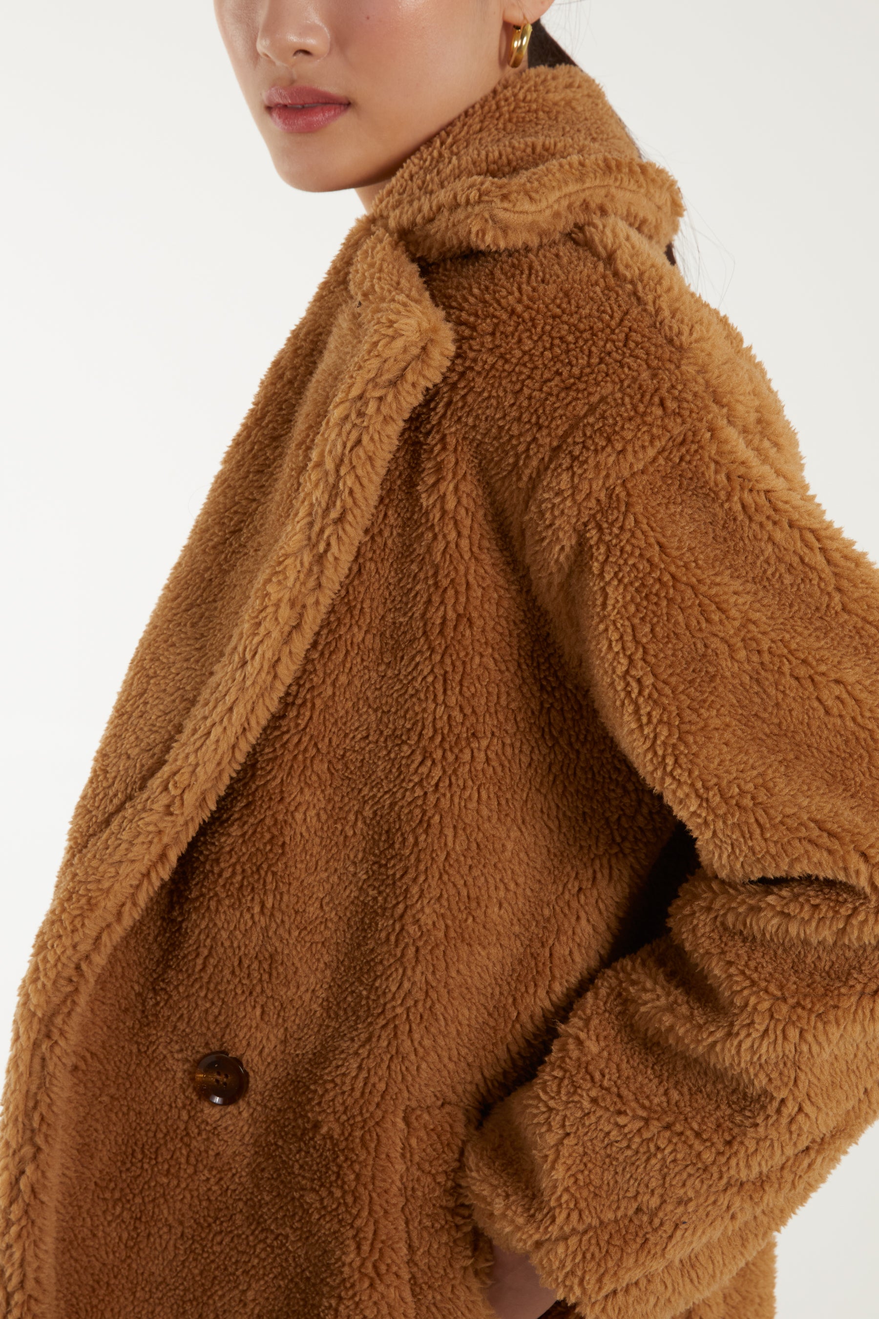 Drop Shoulder Teddy Bear Coat