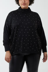 Curve Diamante Roll Neck