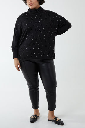 Curve Diamante Roll Neck