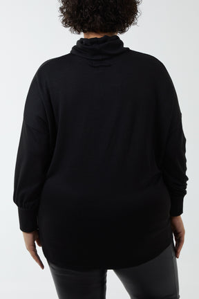 Curve Diamante Roll Neck