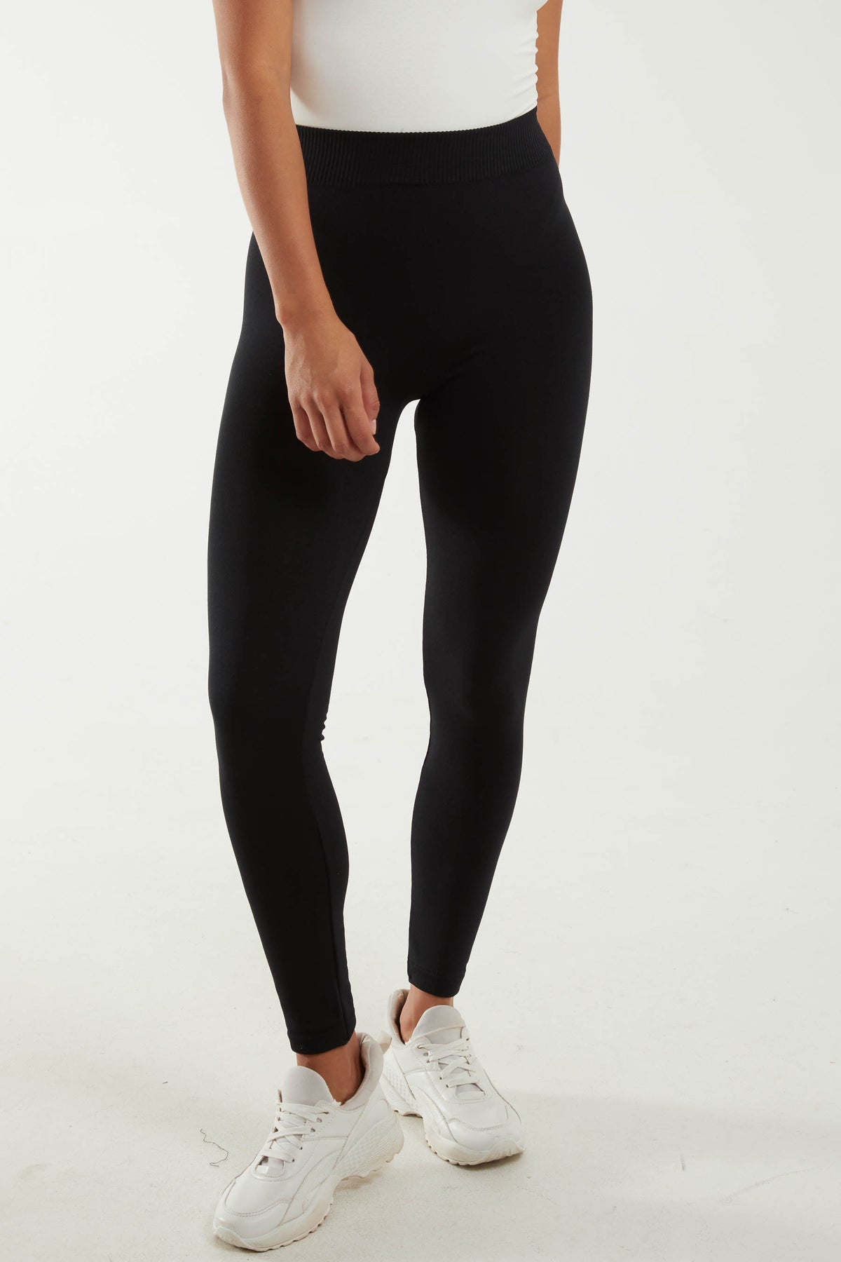 Petite Black Fleeced Lined Legging