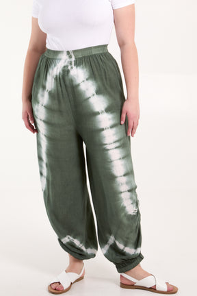 Tie Dye Ruched Harem Trouser