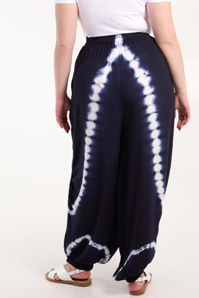 Tie Dye Ruched Harem Trouser