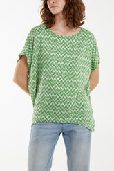 Zig Zag Batwing Top