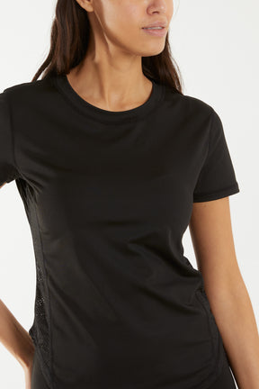 Short Sleeve Activewear Mesh T-Shirt