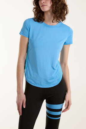 Short Sleeve Activewear Mesh T-Shirt