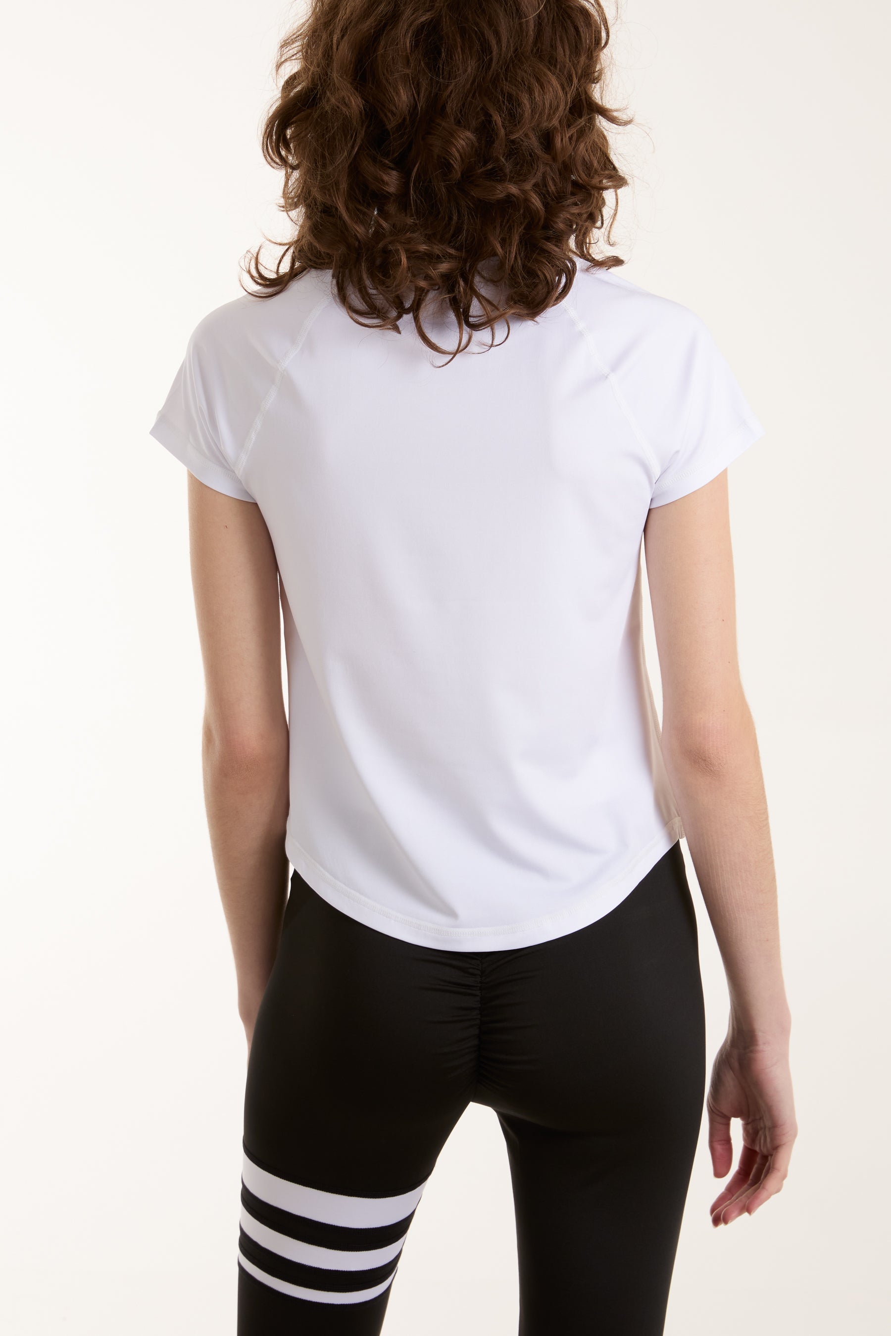 Active Short Mesh Sleeve Top