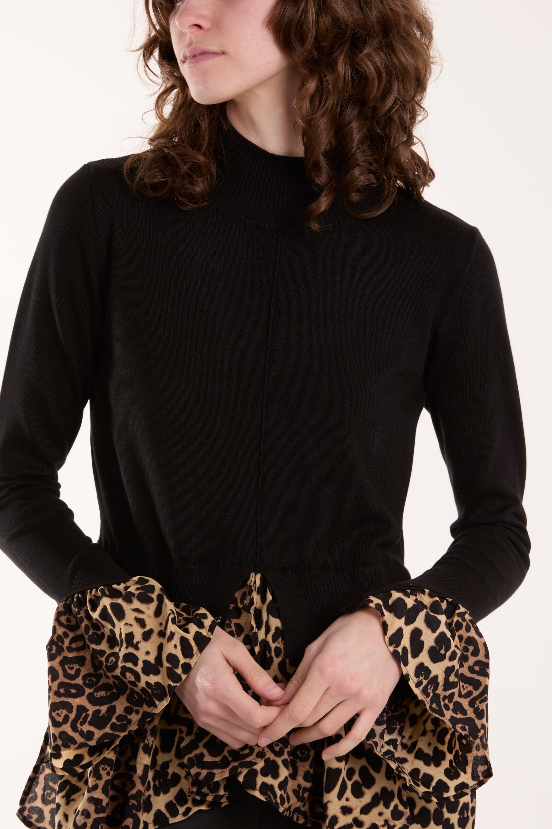 High Neck 2 In 1 Long Sleeve Jumper