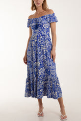 Bardot Stretch Crepe Floral Maxi Dress