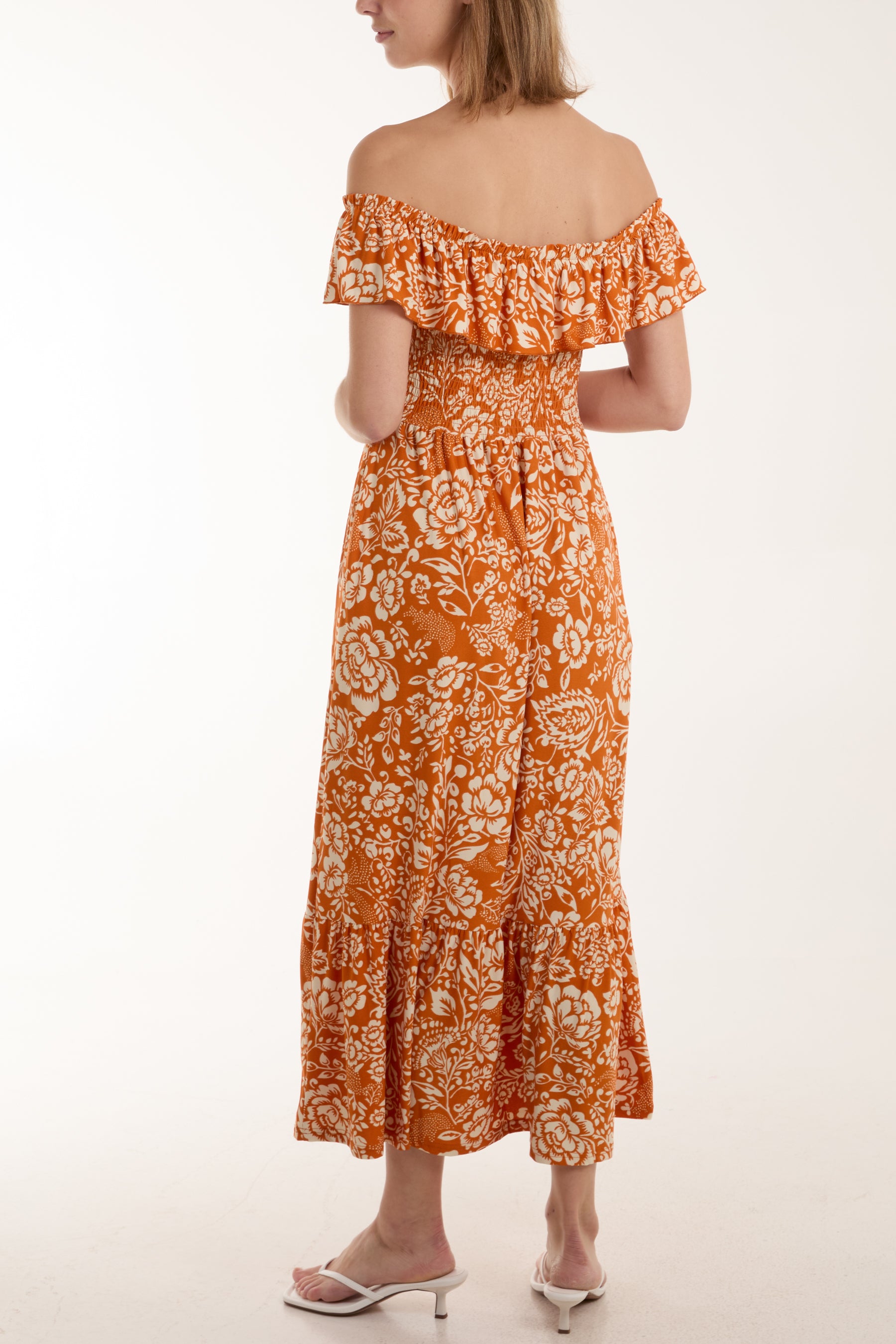 Bardot Stretch Crepe Floral Maxi Dress