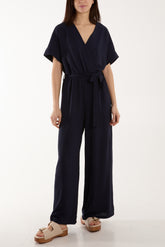 Wide Leg Wrap Jumpsuit
