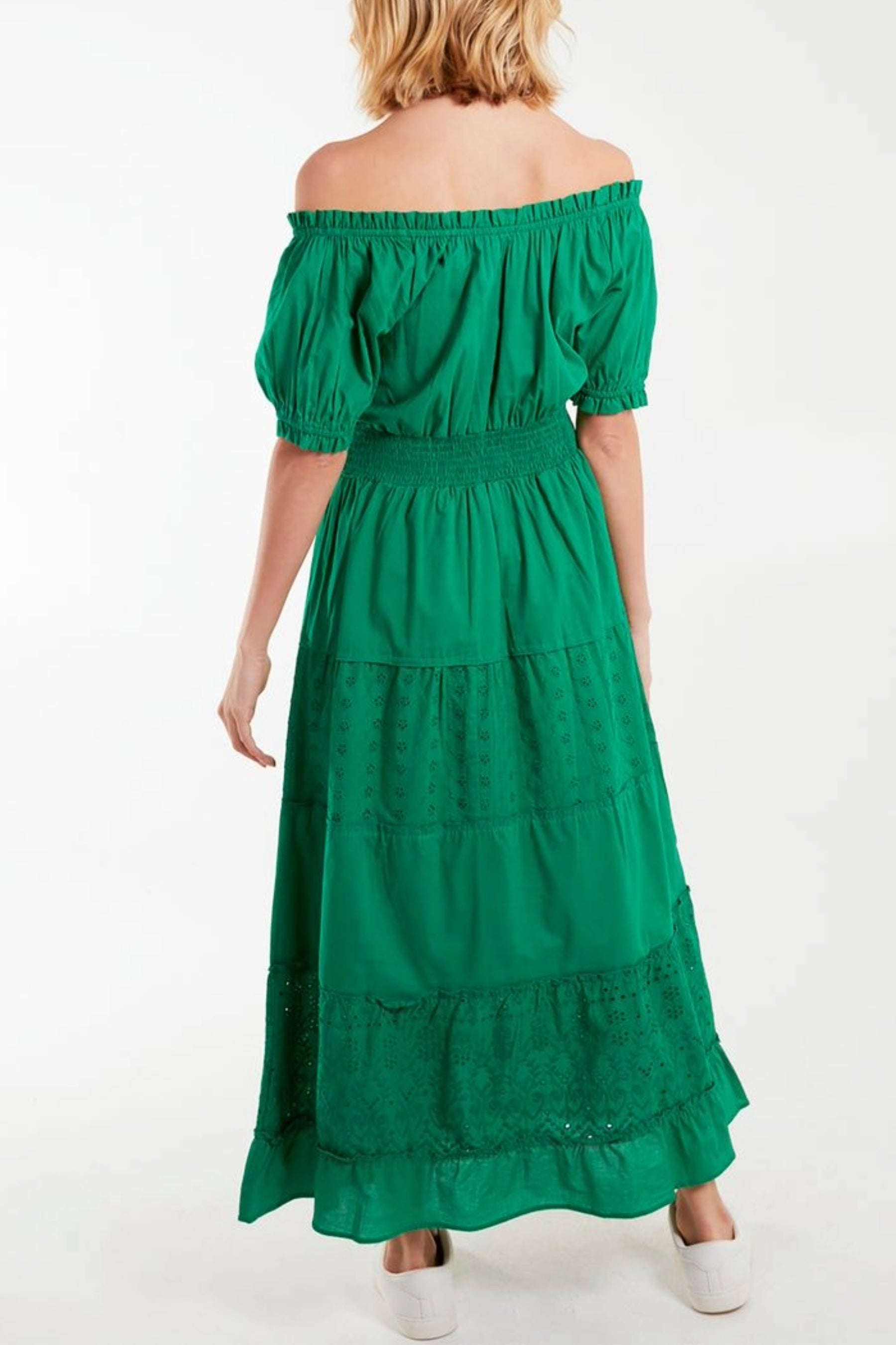 Bardot Broderie Tiered Maxi Dress