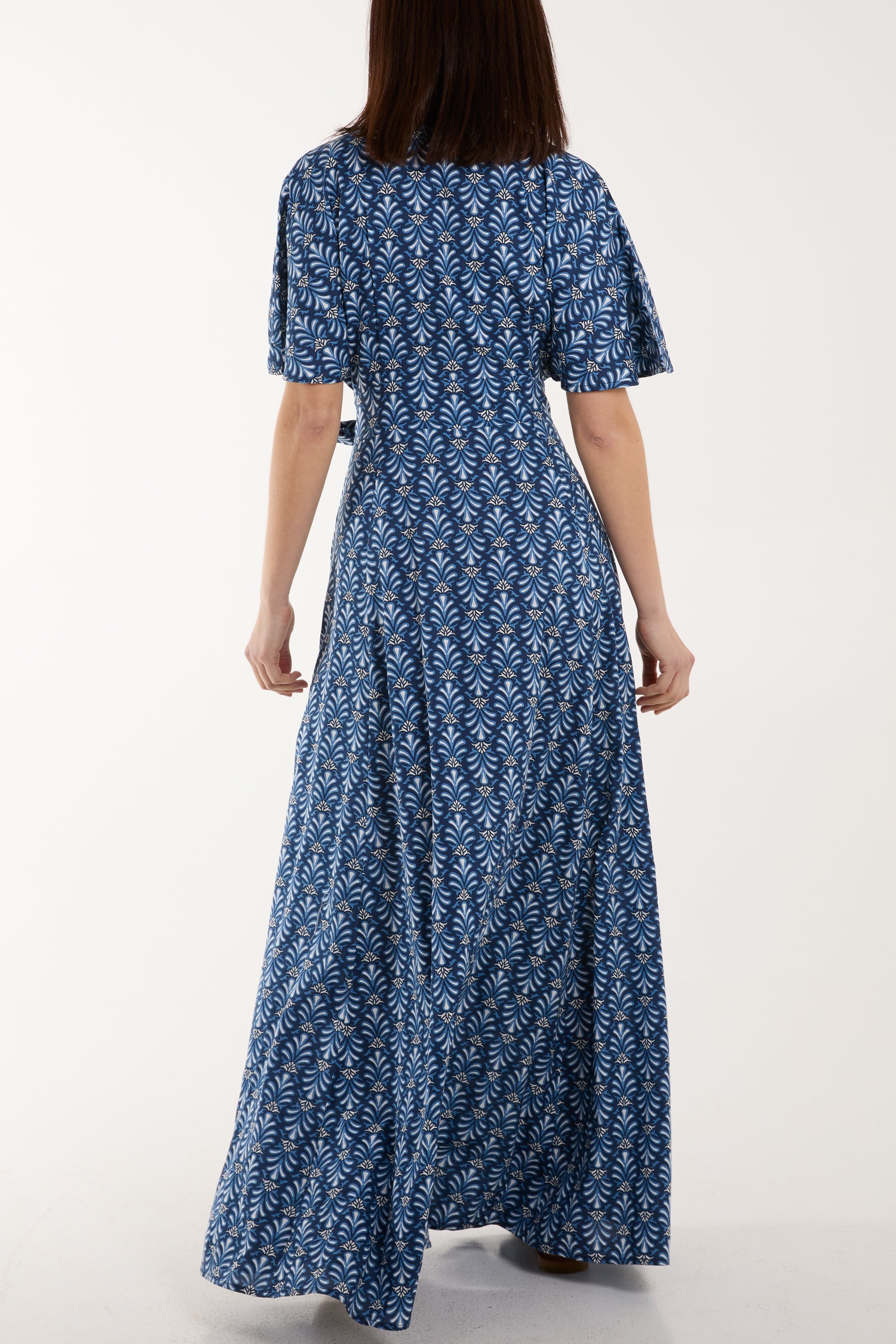 Fleur Di Lis Button Through Maxi Dress