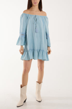 Lace Trim Tunic Dress
