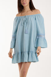Lace Trim Tunic Dress