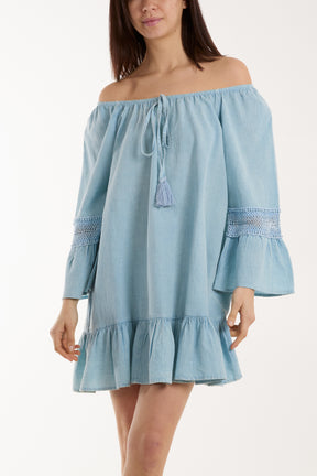 Lace Trim Tunic Dress