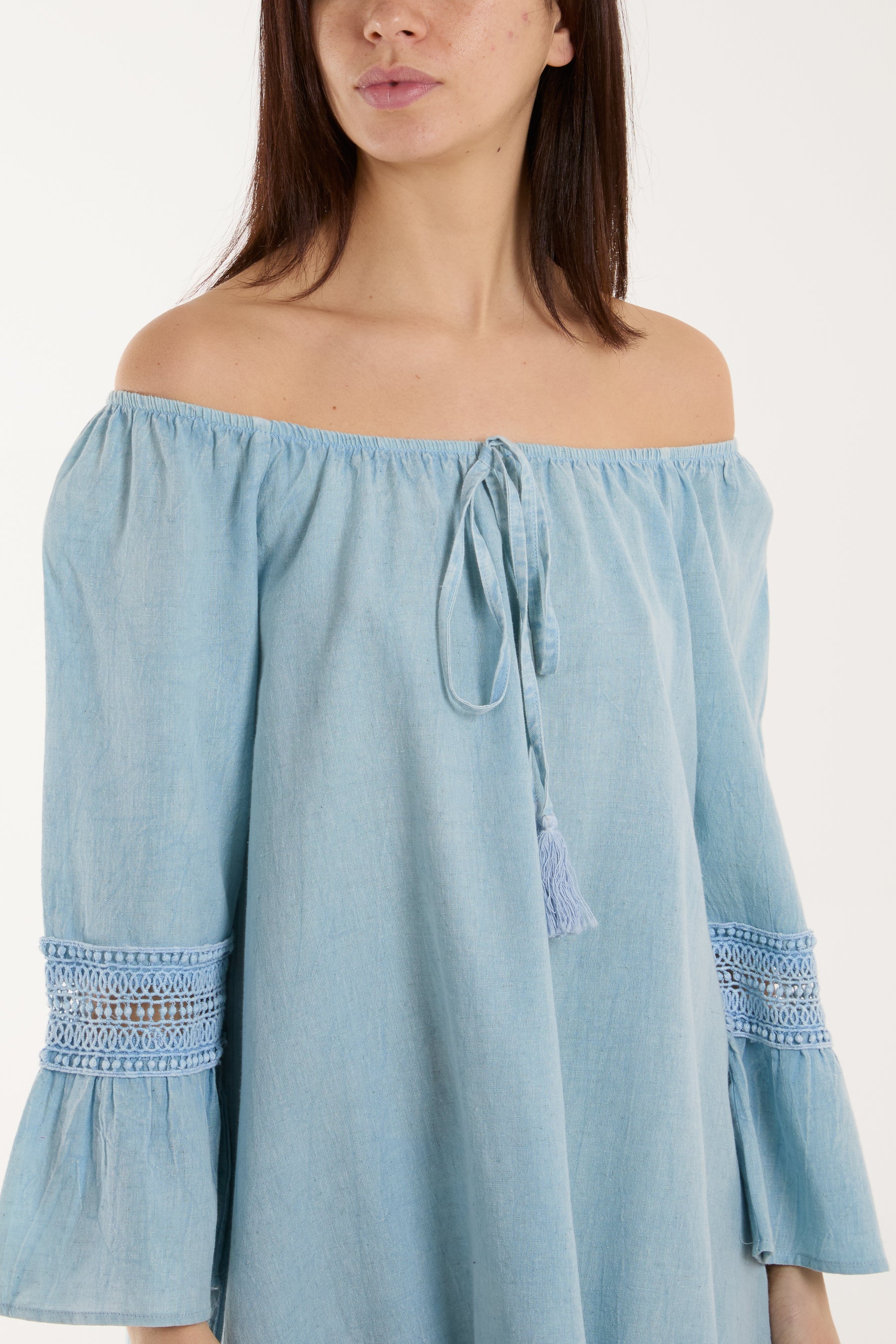 Lace Trim Tunic Dress