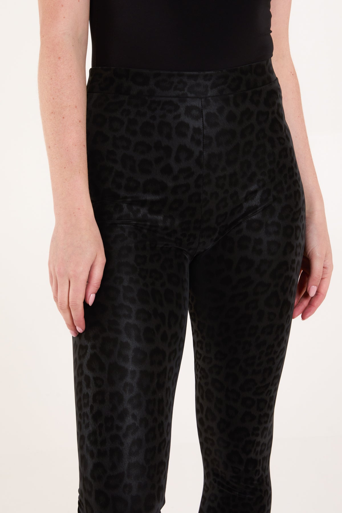 Leather Look Leopard Legging