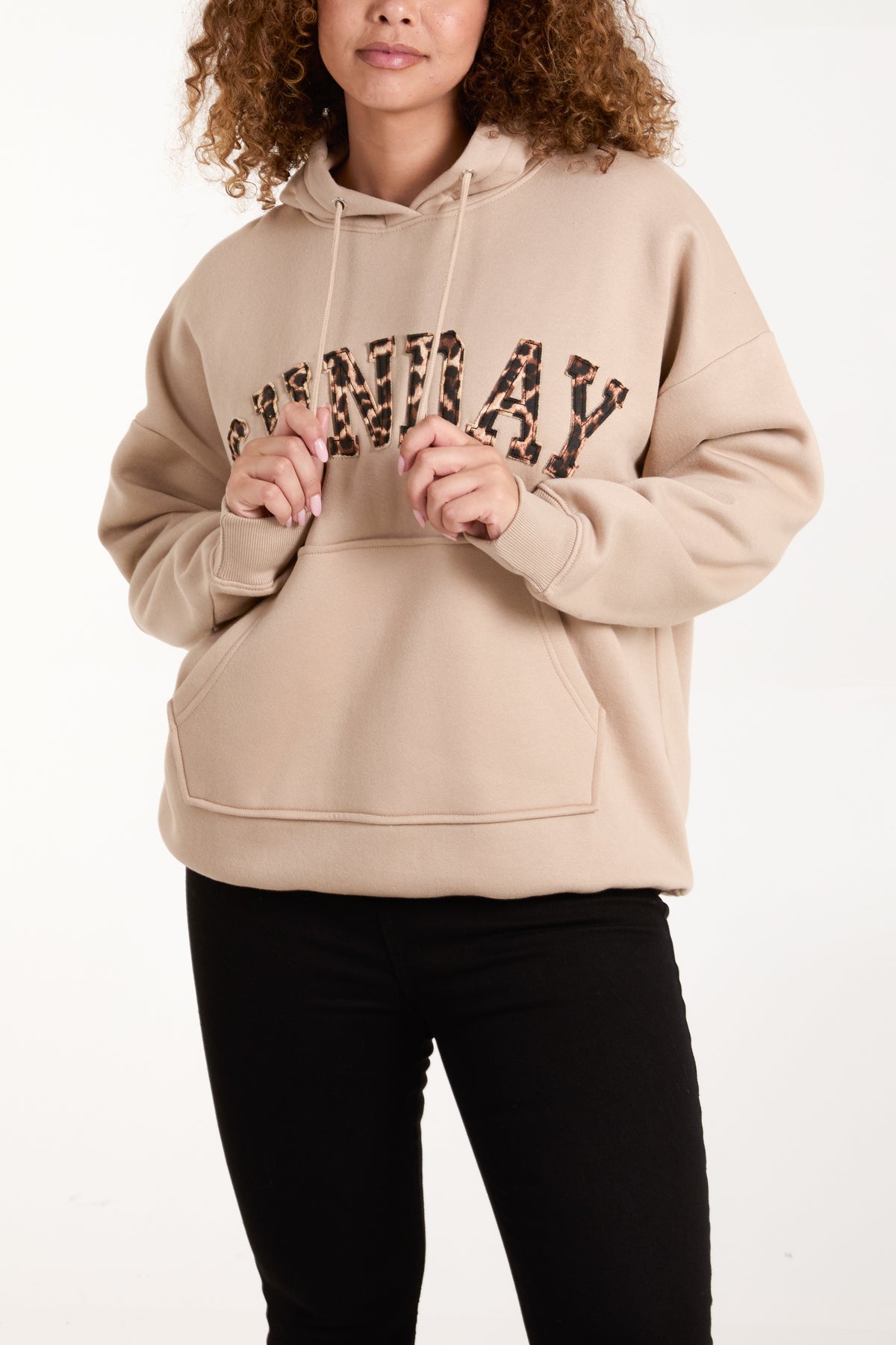 Sunday Leopard Print Logo Hoodie