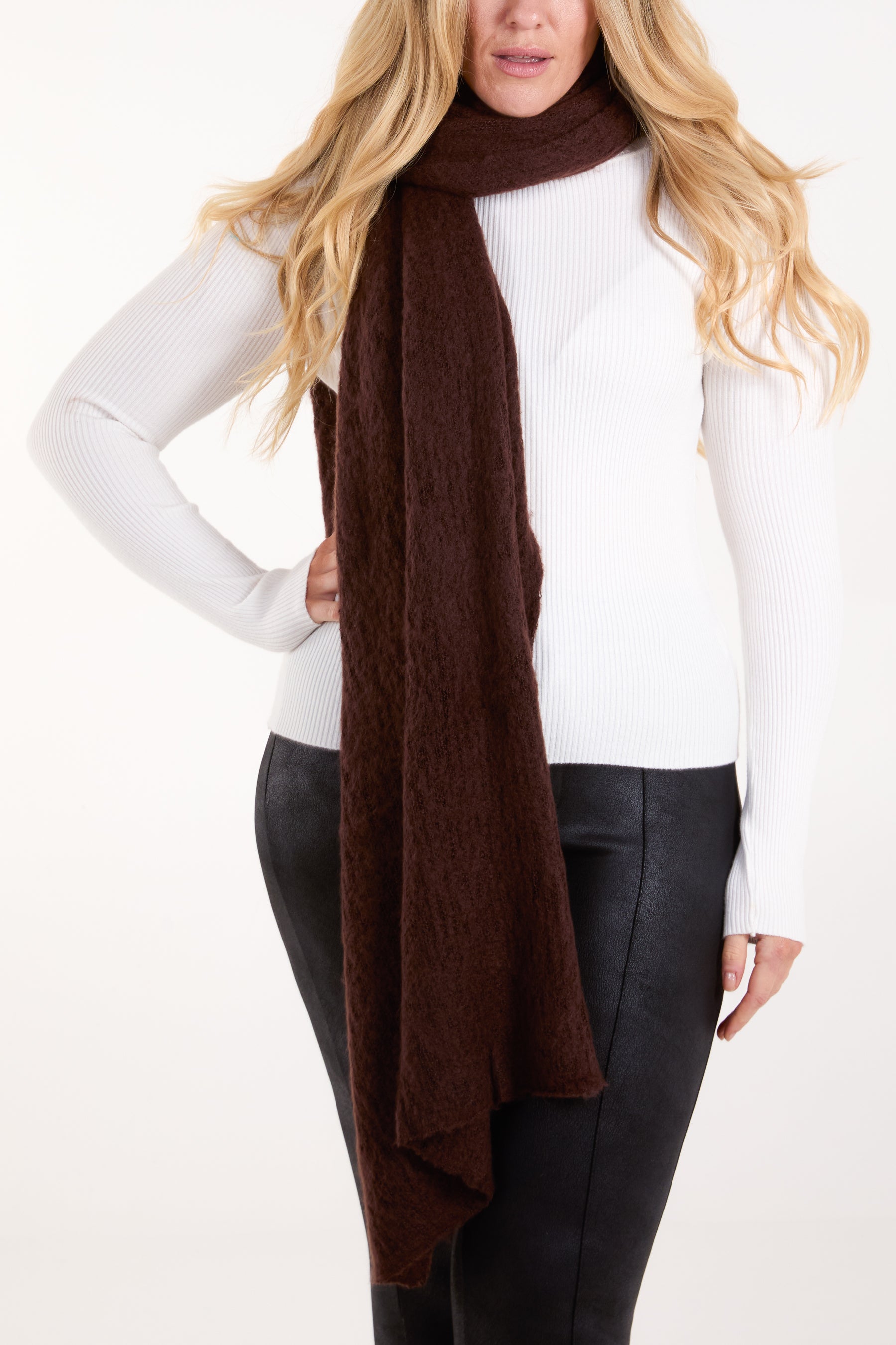 Plain Fluffy Scarf