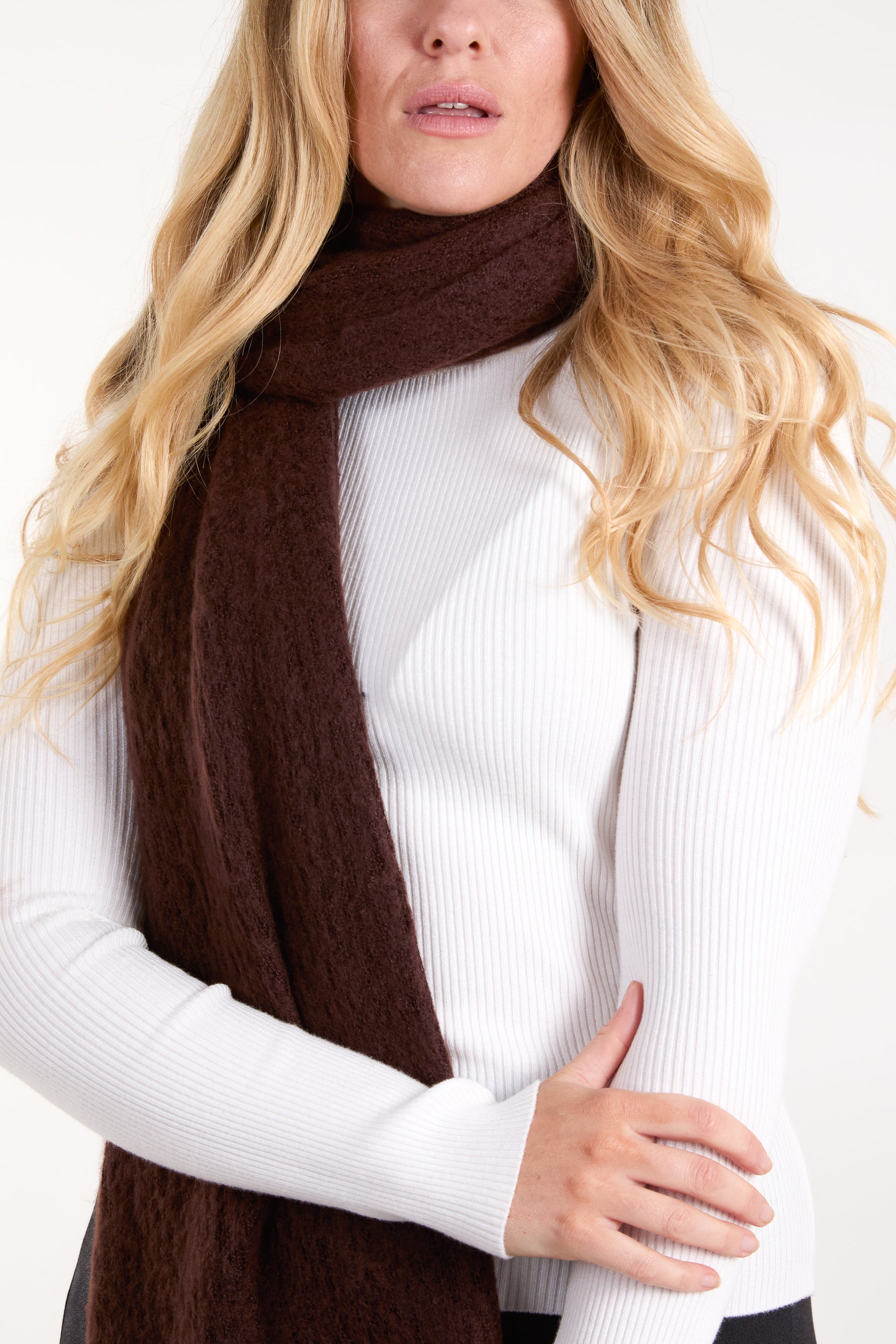 Plain Fluffy Scarf