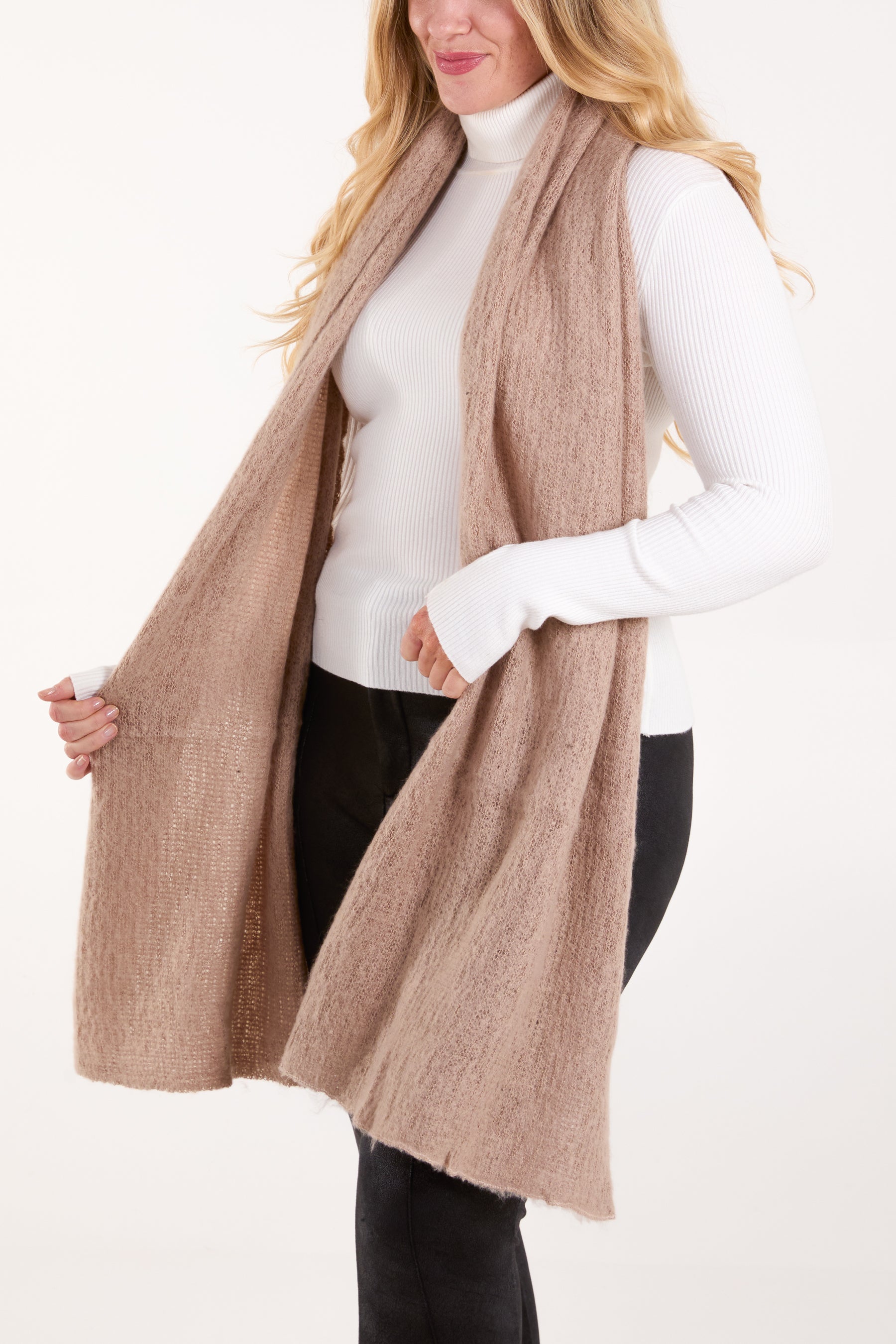 Plain Fluffy Scarf