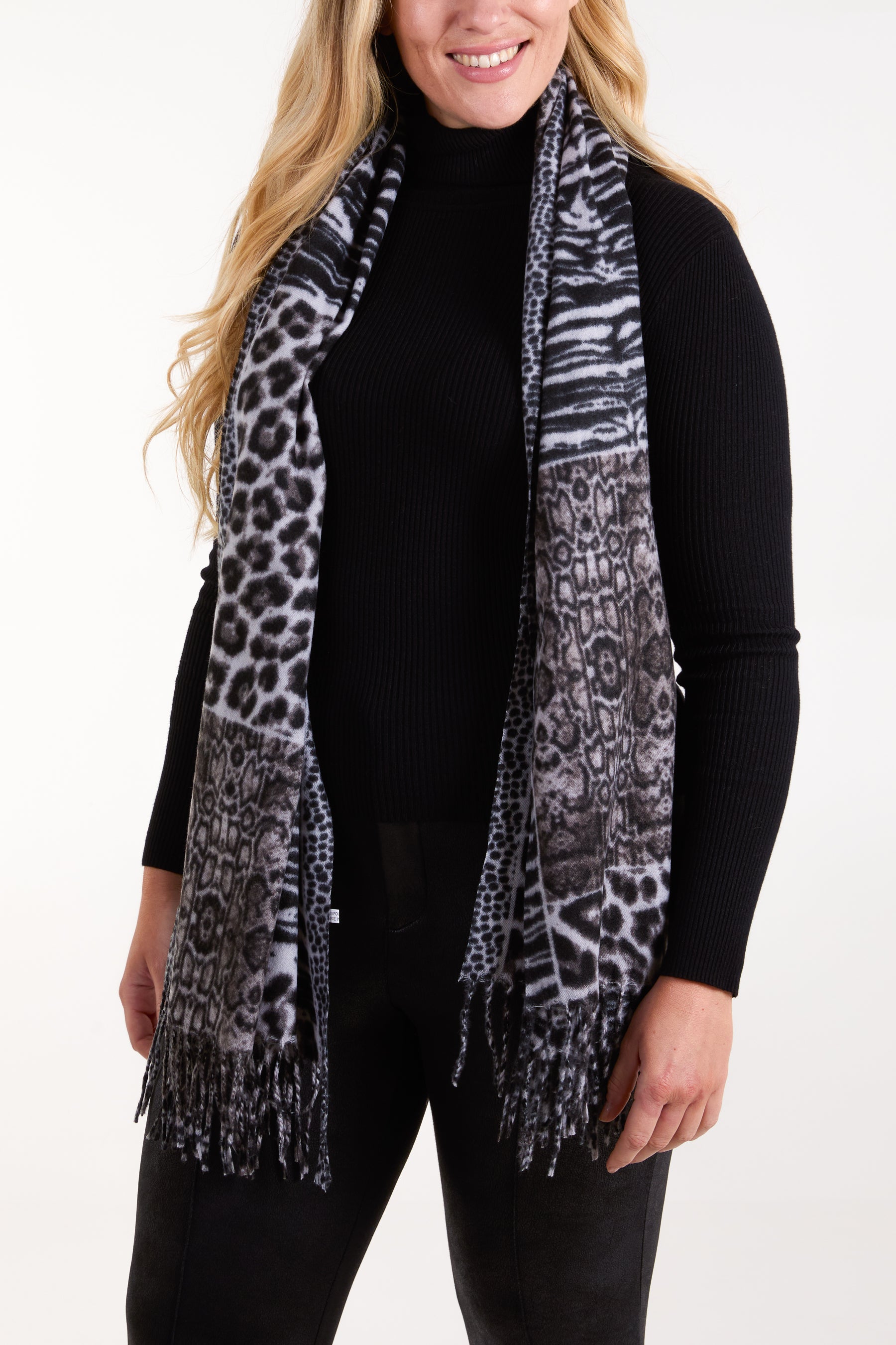 Multi Animal Print Scarf